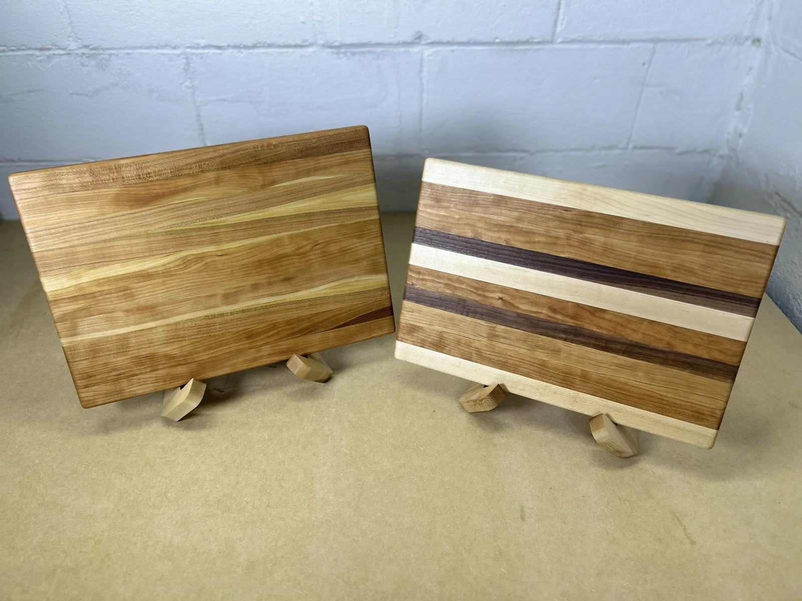 A Cut Above Boardworks giveaway image featuring handmade edge-grain cutting boards and gift card prizes