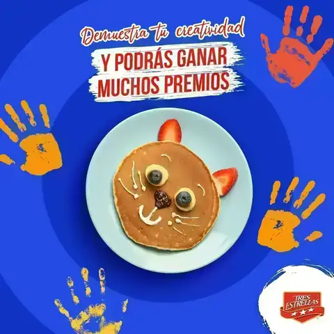 Promoción de Tres Estrellas para crear hot cakes en forma de animalitos y ganar premios