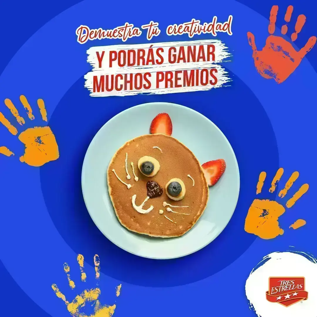 Promoción de Tres Estrellas para crear hot cakes en forma de animalitos y ganar premios