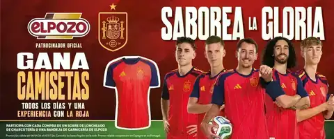 Promoción de ElPozo con la Selección Española para ganar camisetas oficiales y una experiencia VIP