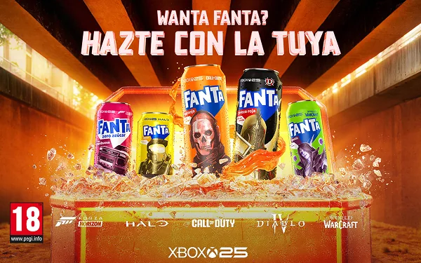 Promoción Fanta Gaming 2026 con recompensas para videojuegos y premios Xbox