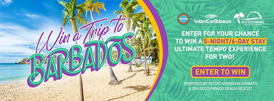 Promoción para ganar un viaje TEMPO a Barbados en 2026