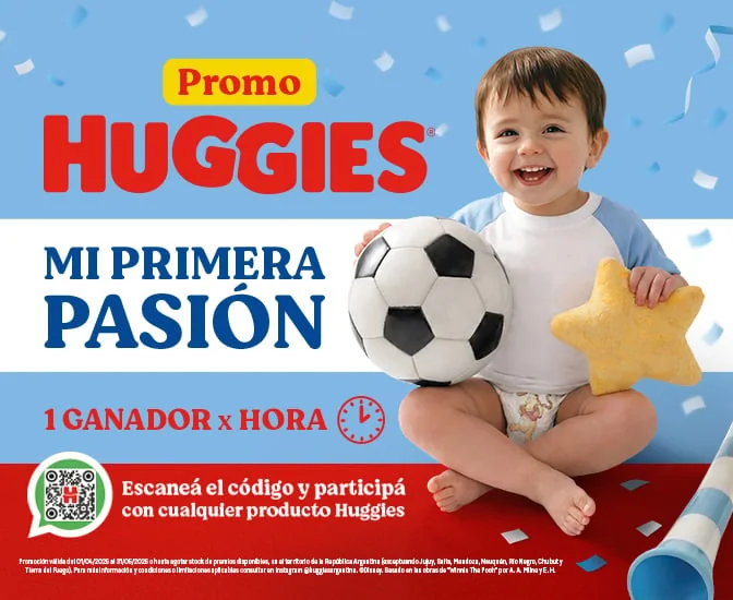 Promo Mi Primera Pasión 2026 Banner oficial de la Promo Mi Primera Pasión 2026 de Huggies Argentina