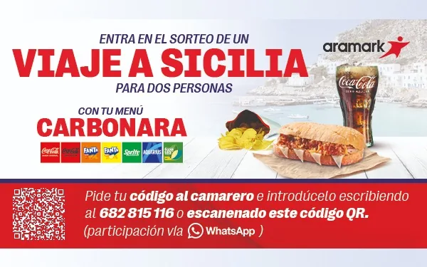 Promoción Menú Carbonara Aramark: sorteo de un viaje a Sicilia para dos