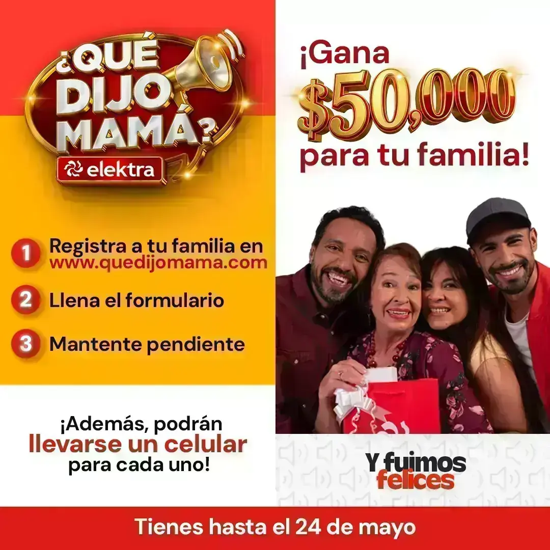 ¿Qué dijo Mamá? Elektra Promoción del reality “¿Qué dijo Mamá?” de Elektra con registro en el sitio oficial