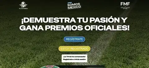 Banner de la trivia Somos México con llamada a registrarse para ganar premios oficiales