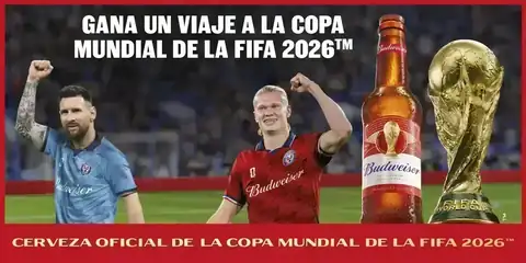 Promoción Budweiser: gana un viaje a la Copa Mundial de la FIFA 2026