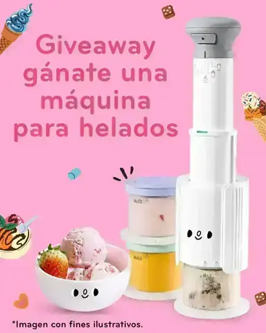 Giveaway de Postrelicioso para ganar una máquina para helados