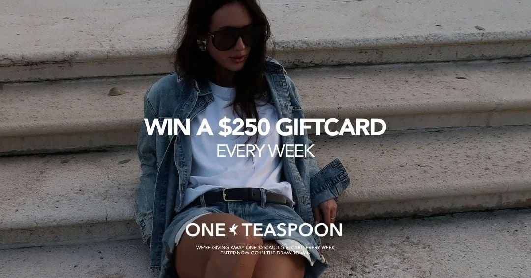 One Teaspoon giveaway banner for a $250 AUD gift card