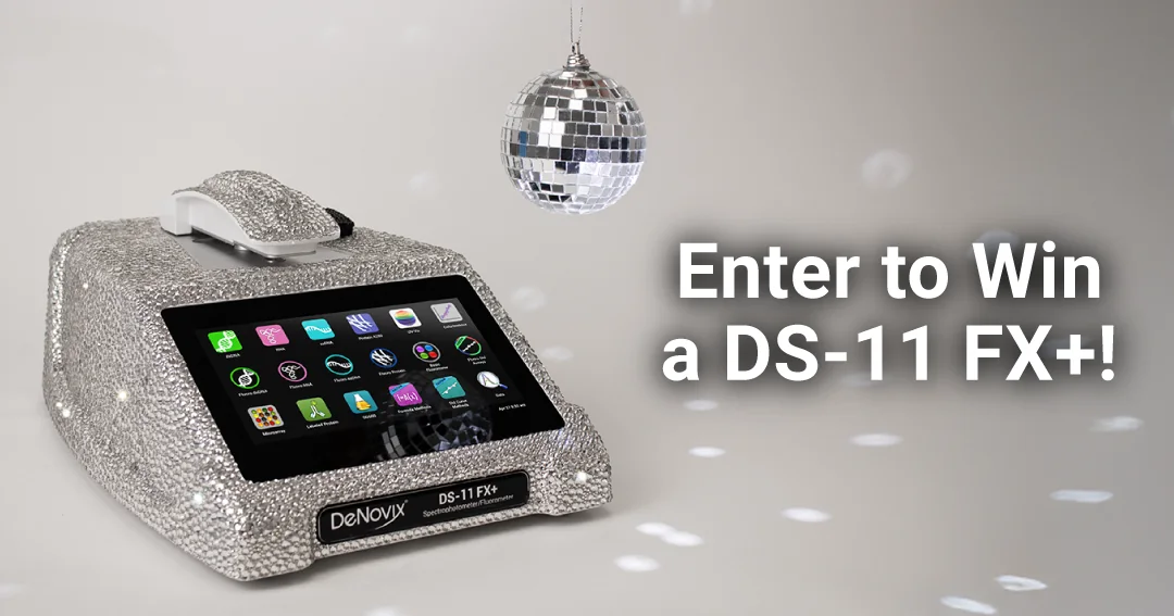 DeNovix DS-11 FX+ Spectrophotometer / Fluorometer giveaway banner