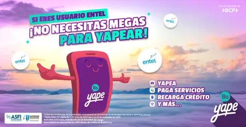 Banner de la promoción Yapea Libre V2 de Yape con navegación libre